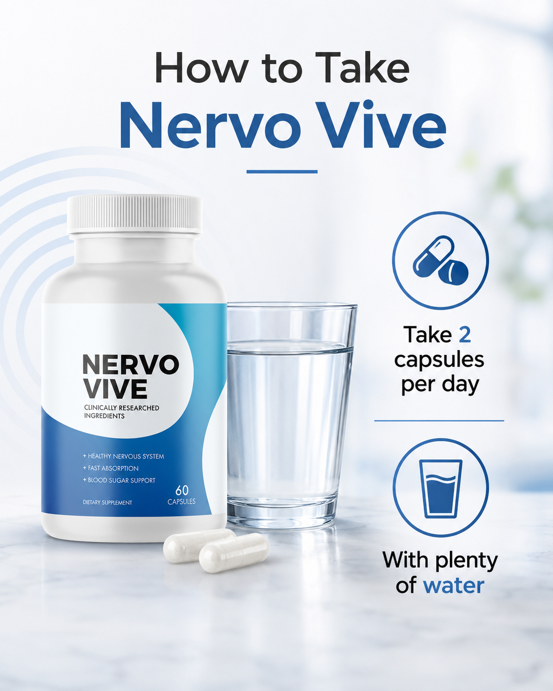 How to take Nervovive capsules with water